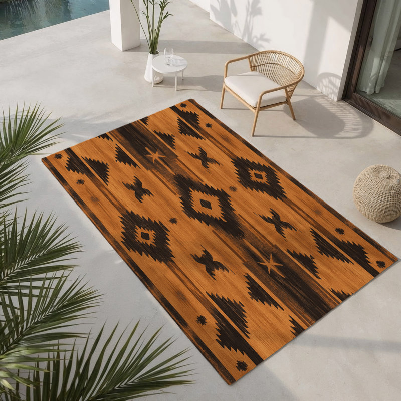 Prairie Steps Indoor And Outdoor Area Rug, Rectangle 9' x 12'