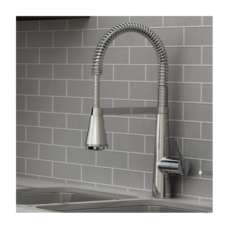 American Standard Edgewater Pull Down Kitchen Faucet, Polished Chrome