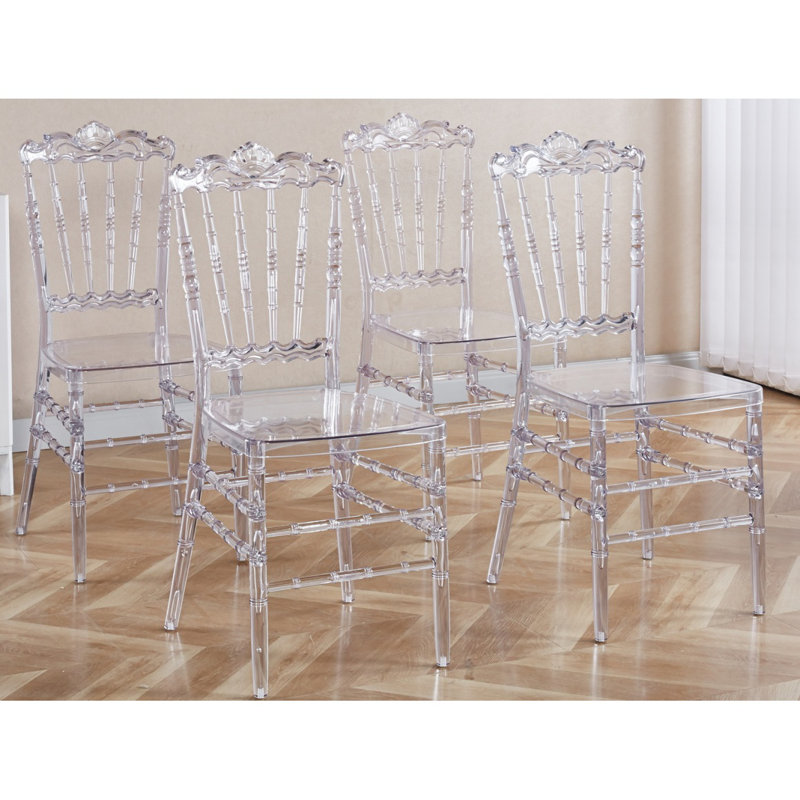 Chaise de mariage, chaise de salle à manger, ensemble de 4, siège en plastique