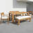 Acacia Wood Patio Dining Set With Umbrella Hole And Waterproof Cushions - Outdoor Table For 6 People-1292754781