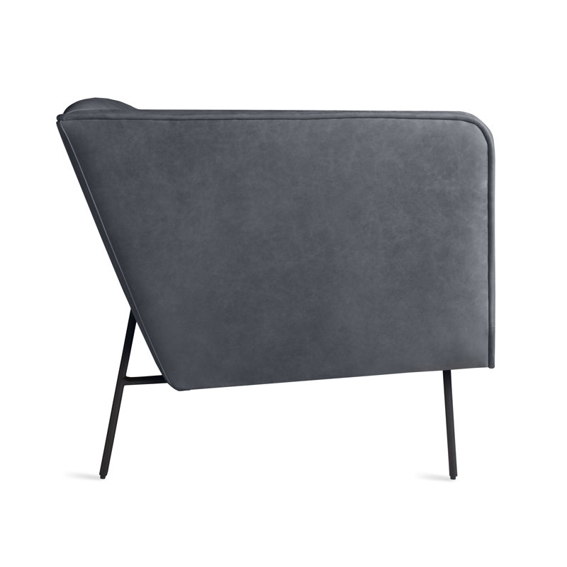 Dandy Leather Lounge Chair, Ink Leather