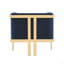 Chaise longue en velours bleu royal Paramount-1002038798