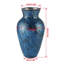 Vase décoratif en verre craquelé mosaïque bleu marine