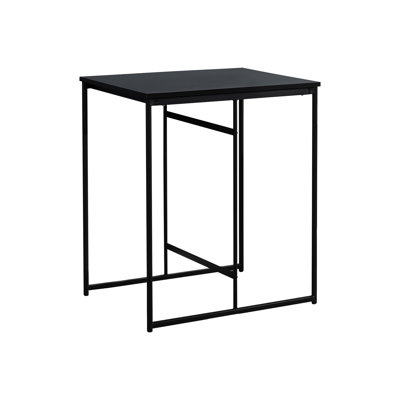 Table rectangulaire contemporaine 32 po, hauteur comptoir, stratifié noir, élément de cuisine peu commun