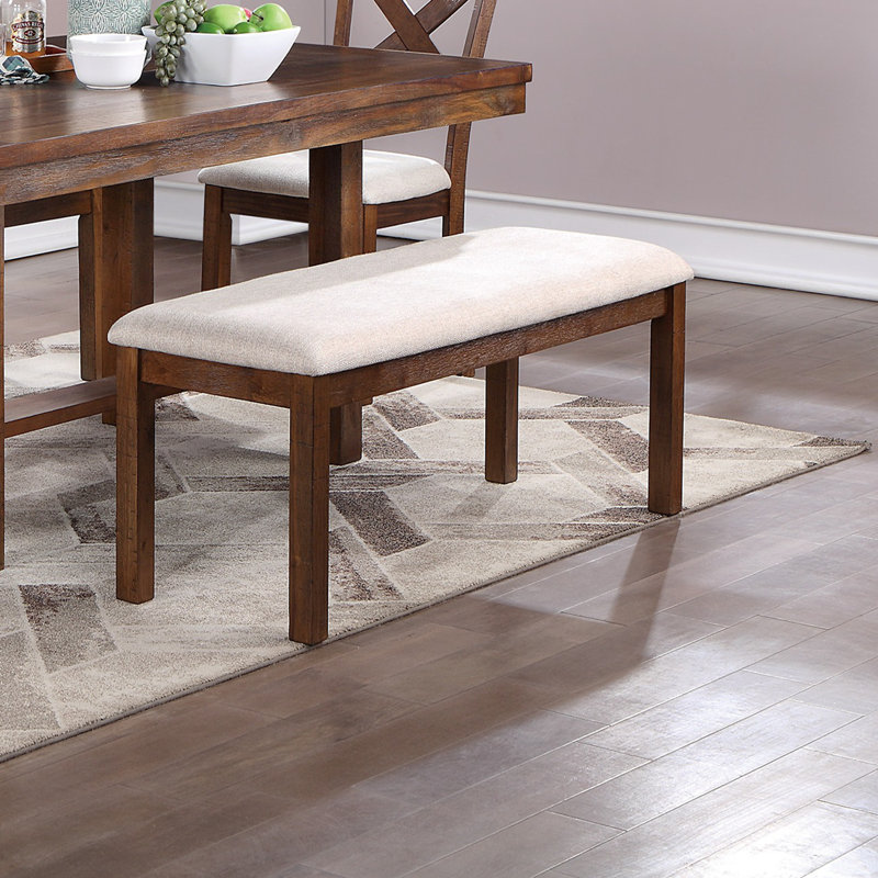 1pc Bench Only Finish Solid wood Contemporary Style Kitchen Dining Room Furniture Seating, Beige