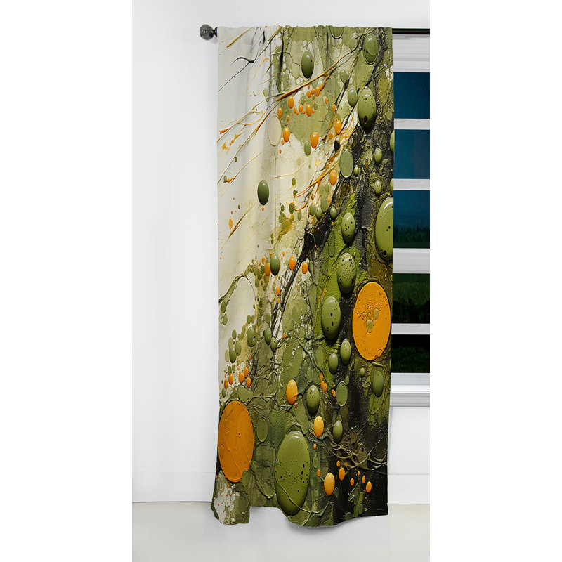Gamm - Rideau fruits - Rideau occultant à motif floral - 1 panneau, L 52 po x L 120 po