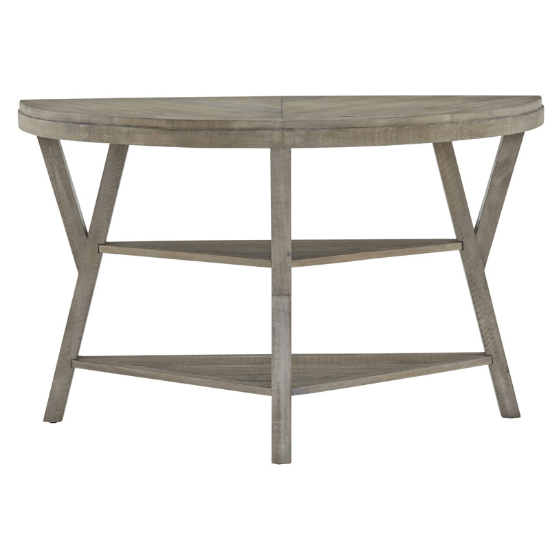 Ceitidh Demilune 48'' Console Table, Boardwalk