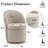 Upholstered Barrel Dining Chairs, Boucle Fabric Swivel Kitchen Chairs, Wingback Side Chairs, Vanity Chairs-543675564