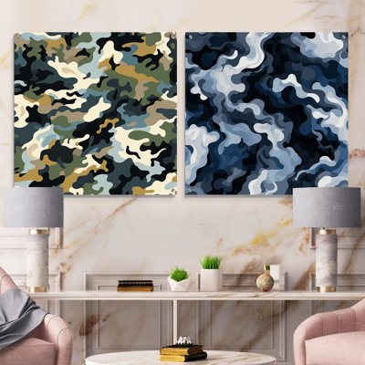 Courtnei - Abstract Acrylic Wall Art Glass Set Of 2