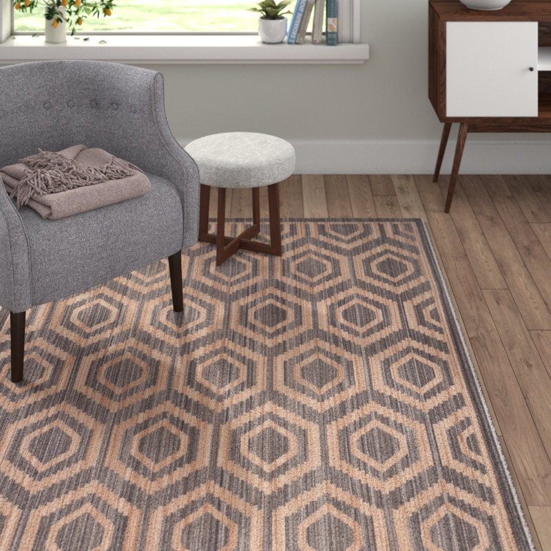 Mamie Geometric Area Rug, Rectangle 122 x 183 cm