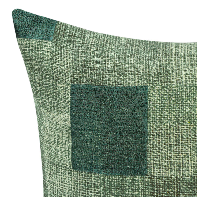 Coussin décoratif en tissu vert 22 po Praia