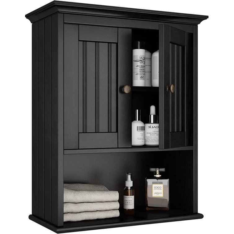 Black Bathroom Wall Cabinets at