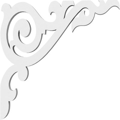 1 1/2"W X 16"D X 16"H Baile Signature Urethane Bracket, Primed Tan