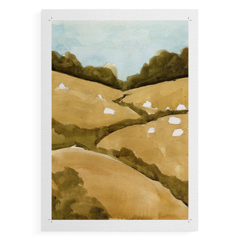 Scattered Sheep I - Impression sur toile seulement - NON CADRE, H 27 po x l 18 po