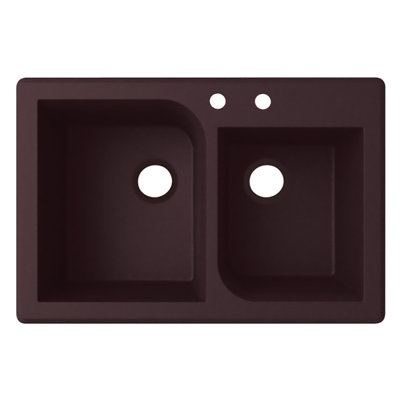 33'' L Double Bowl Quartz Kitchen Sink