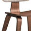 Chaise moderne moderne blanche (2) - chaises d'appoint garnies de bois de noyer (2 pièces) accentuées