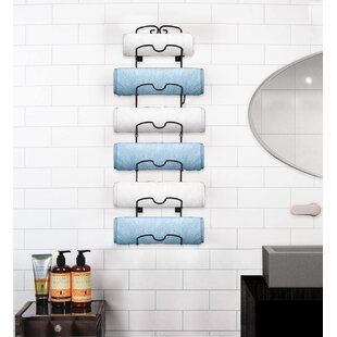BOTO Bathroom Towel Rack Wall Mounted Bathroom Organizer, Bath