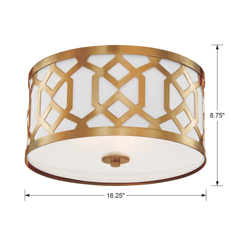 Jennings 3 - Light Flush Mount, Aged Brass