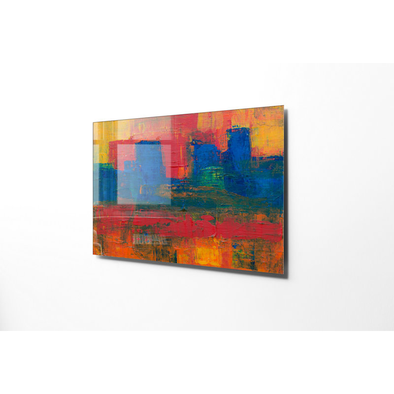Élégante peinture décorative en verre trempé de 19,7 po x 27,6 po | 100% verre trempé, épaisseur: 0,16 pouce | Parfait pour la décoration intérieure, le salon et le bureau | Superbe œuvre d'art avec une esthétique moderne