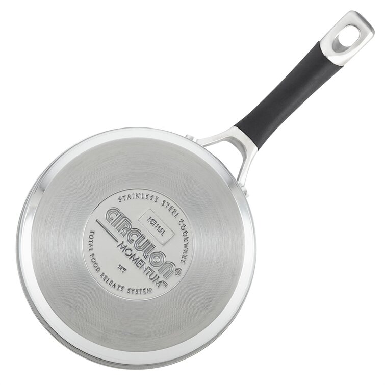 Circulon Momentum Stainless Steel Nonstick 4 qt. Covered Casserole with Locking Lid