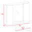 Artemisa Medicine Cabinet, Double Door, Mirror, One External Shelf