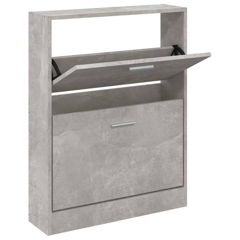Shoe Cabinet 59x17x81 cm Engineered Wood, Light Grey