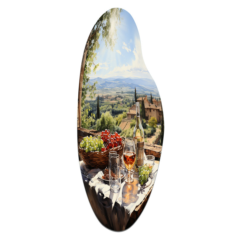 Vineyard Rendezvous In Rioja I - Vineyard Curved Shape, H 30 po x l 11 po