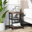 Table de chevet en acier brun rustique