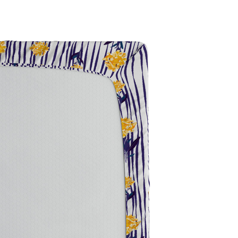 Microfiber Floral Fitted Sheet, Full Fitted Sheet