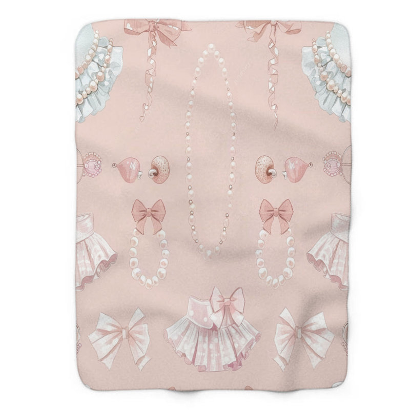 Poupée rose - couverture de qualité supérieure 1 pièce, L 50 po x L 60 po