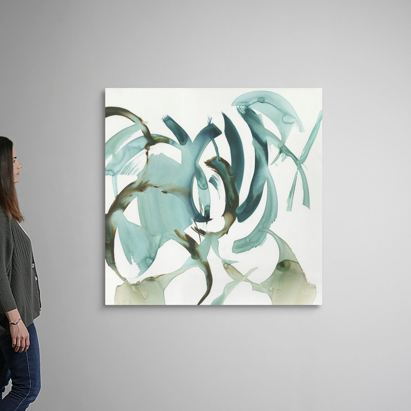Reproduction d’art sur toile, "Hypnotic Curves II" par PI studio, Toile tendue, H 48 po x l 48 po x P 1,25 po
