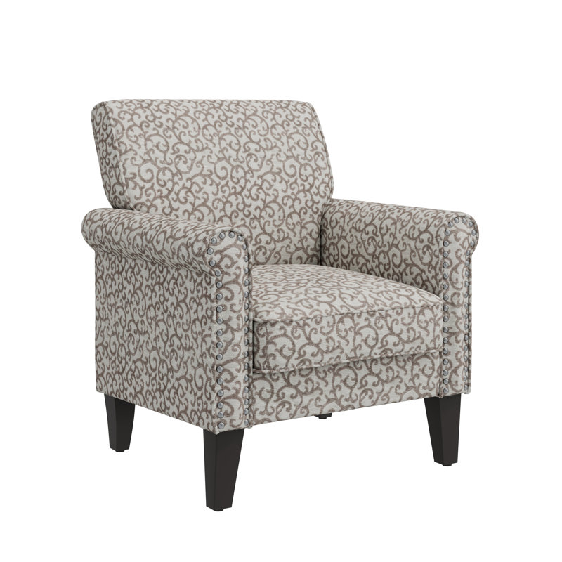 Kyhl Upholstered Armchair, Tan Polyester