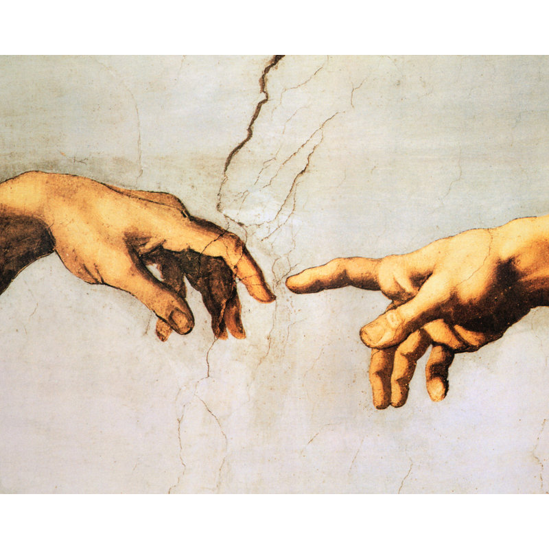 Création d'Adam (mains), H 28 po x l 35 po