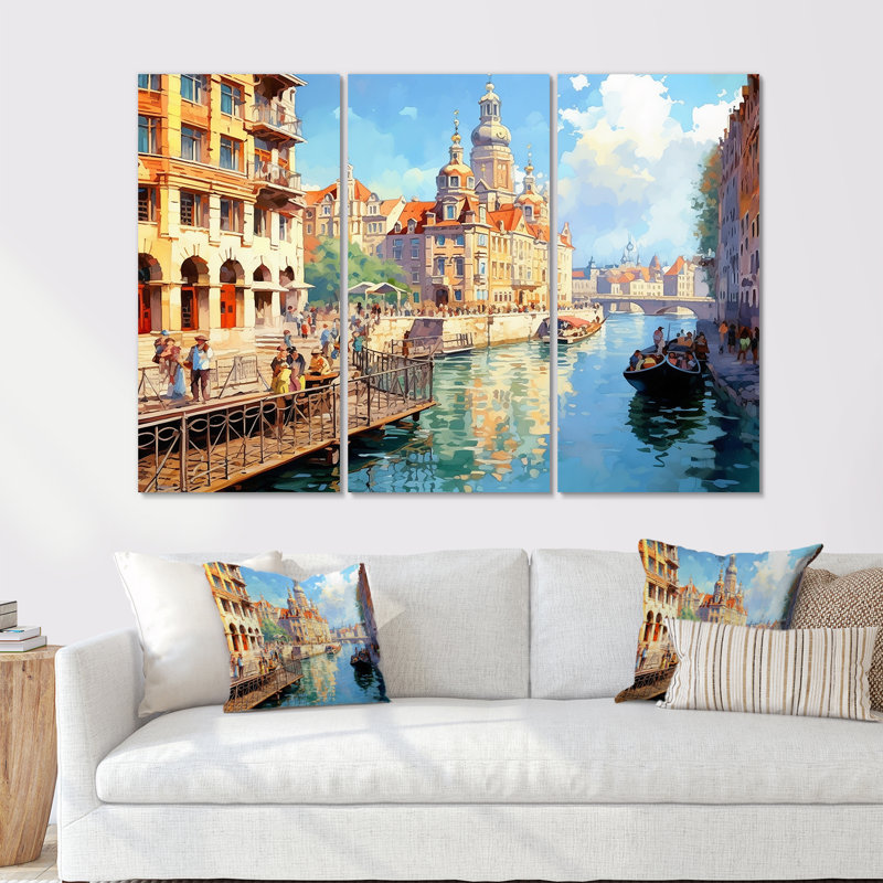 Ensemble de salon Venise City Of Love I - Venice Wall Art, H 28 po x l 36 po x P 1 po