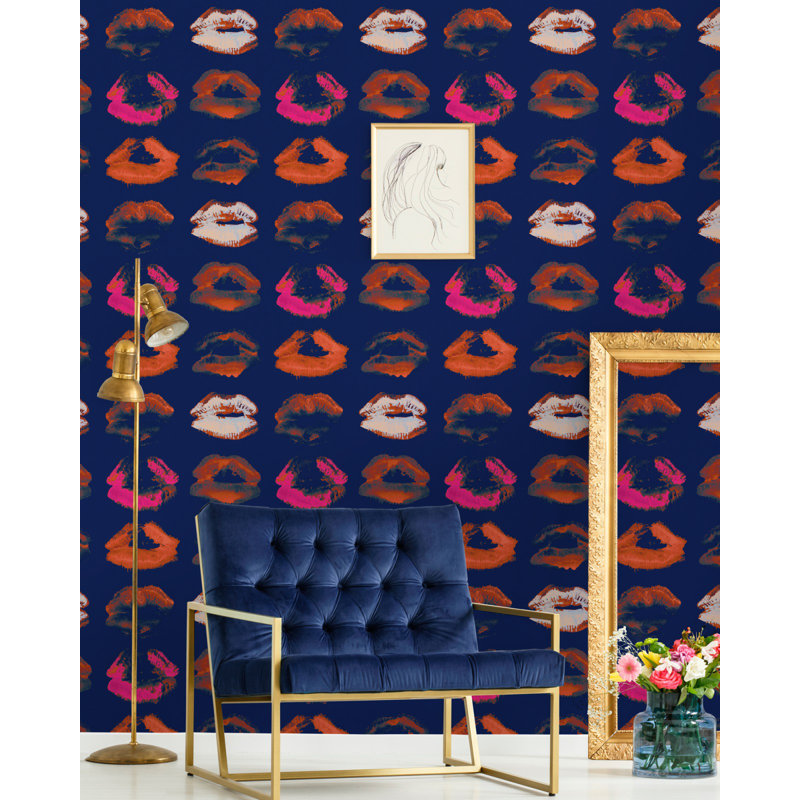Nouvelle Pop Wallpaper Roll, Blue/Red/Pink