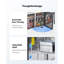 Triple porte commerciale en acier inoxydable