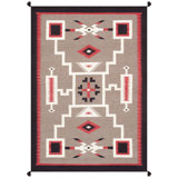5'X8' Hand Woven Cotton and Wool Area Rug