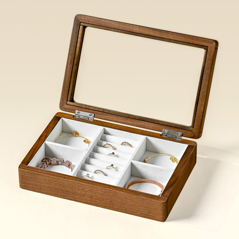 Boîte à bijoux de voyage, 0,21 pi x 0,63 pi x 0,69 pi