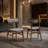 5-Piece Solid Wood Dining Set with Sculpted Chairs-566380952-564453652