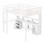 Lit mezzanine avec bureau multi-rangements