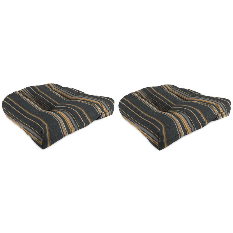 Contoured Outdoor Wicker Seat Cushion, Astoria Lagoon Polyester