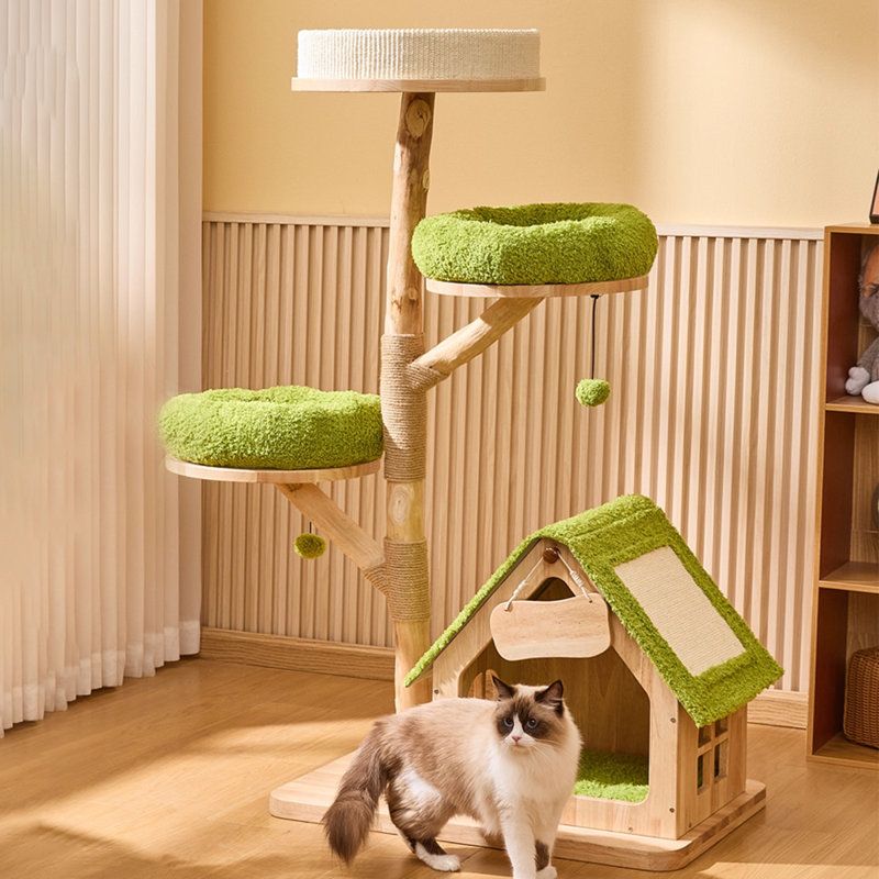 3 Tiers Cat Tree with Condons,Perch,Scratching Posts