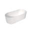 Baignoire autoportante ovale en acrylique blanc Fslefay 67 po avec trop-plein