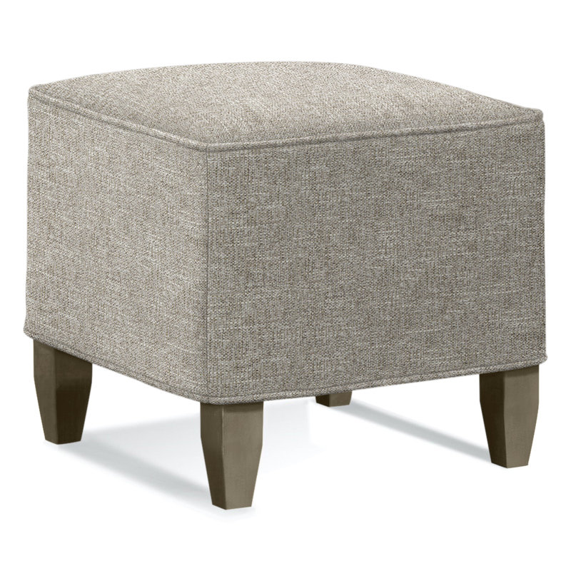 Brooklyn Upholstered Ottoman, Basic Gray 100% Polyester, Flax