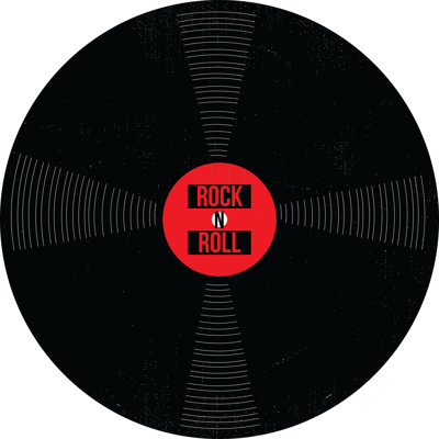 Rocknroll Vinyl Album - Wrapped Canvas Print