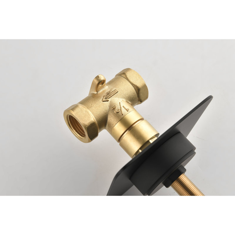 3/4" Volume Control Valve For Shower. Adjustable Brass Handle. Rust And . Matt Black. Effortless Installation Mount. 3.5" X 2.2", 1.8 Lb Cast Metal Shower Valve. Corrosion & Rust . Easy To