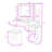 Makeup Vanity with Sliding LED Mirror, Charging Station, Glass-Top Display, Dual Cabinets and Stool-1435297402