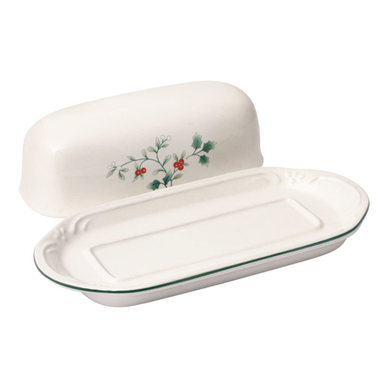 Pfaltzgraff Winterberry Covered Butter Dish Dinnerware Set, 4 Inches