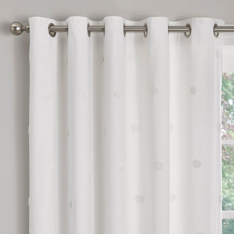 Zara Cotton Semi Sheer Curtain Pair, Width 168 x Drop 229 cm