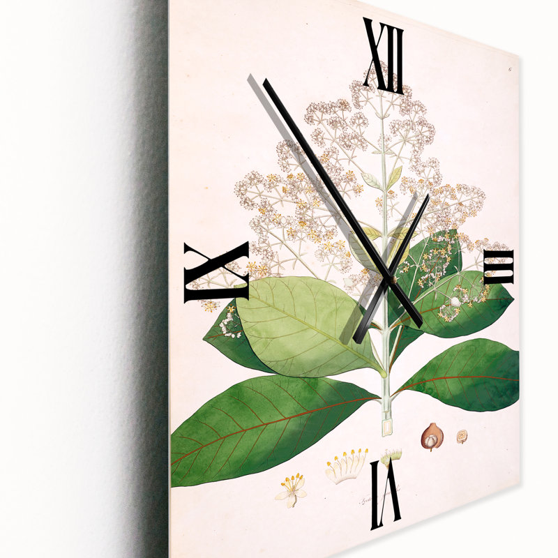 Horloge murale rétro vintage London Plants III, Grand